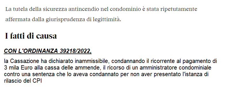 PENALE 39218 – CPI