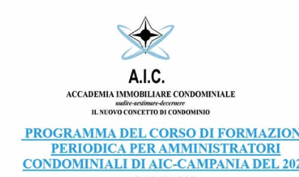 FORMAZIONE PERIODICA PER AMMINISTRATORI CONDOMINIALI AIC-CAMPANIA 2025